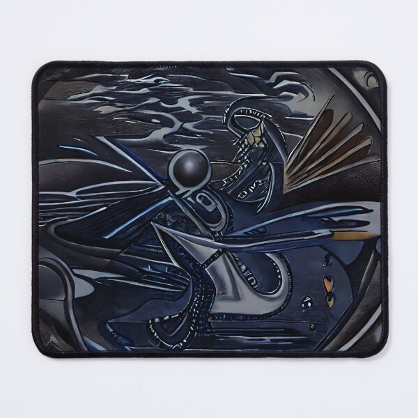 Item preview, Dark Porthole Sea Beast Storm Wave Anchor Hook Fanged Yokai Art designed and sold by YugenWorkshop.