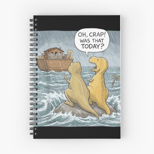 Item preview, Funny Dinosaur Noah's Ark Oh Crap Was That Today Extinction Cartoon designed and sold by haitrieuic96.