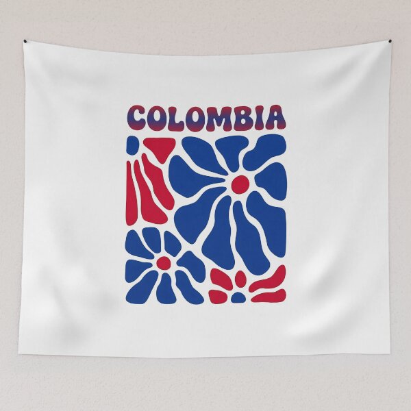 Item preview, Colombia Floral Boho Flowers Cute Groovy Colombian Girl designed and sold by thomas-frame.