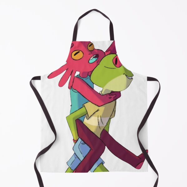 Item preview, Whimsical Frog and Axolotl Best Friends Cartoon Art designed and sold by FrogBox-Studio.