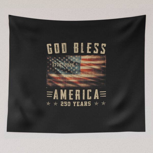 Item preview, God Bless America 250 Years 1776 2026 US Flag 4th of July designed and sold by FrankIsabel.