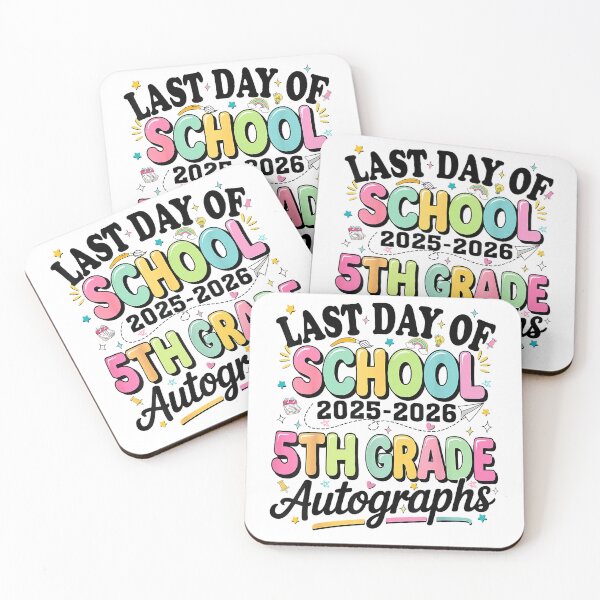Item preview, Last Day of School 5th Grade Graduation Autographs 2026 T-Shirt designed and sold by gidget-gadget.