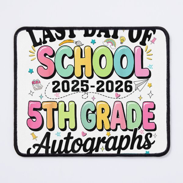 Item preview, Last Day of School 5th Grade Graduation Autographs 2026 T-Shirt designed and sold by gidget-gadget.