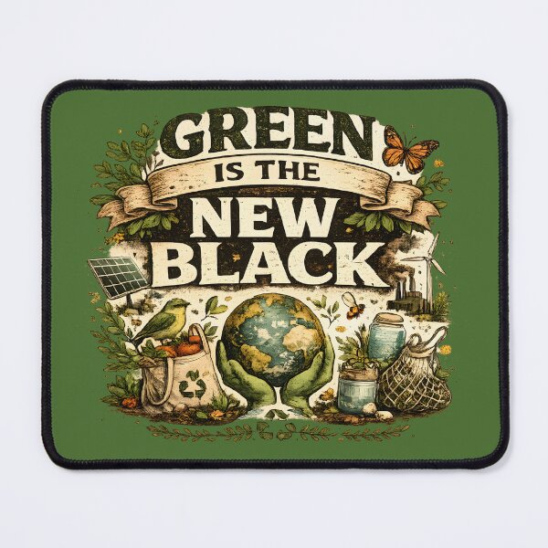 Item preview, Green Is The New Black designed and sold by Stylishly Eco.