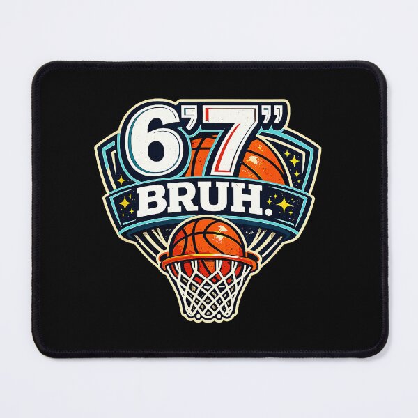 Item preview, 67 Bruh Basketball Humor with Retro Sports Game Vibes designed and sold by allistermariam.