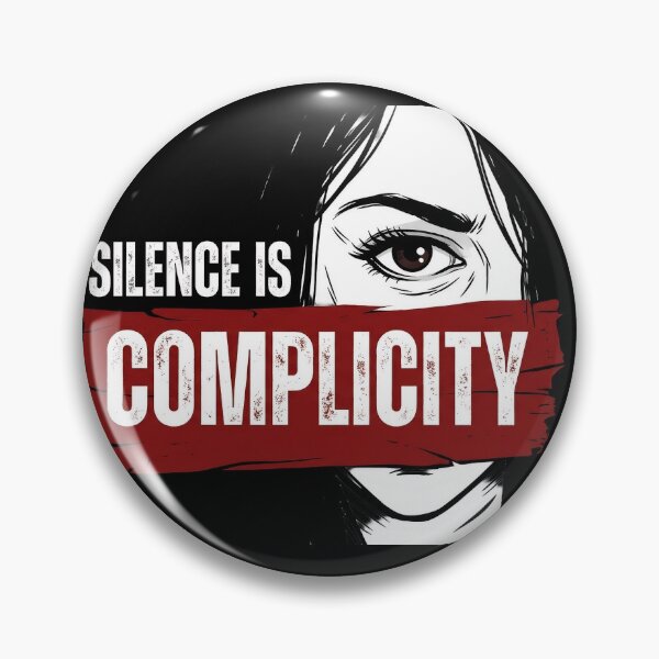 Item preview, Silence Is Complicity – Social Justice Awareness Typography Design | Human Rights Protest Art designed and sold by IndianShopper.
