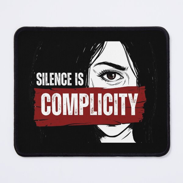 Item preview, Silence Is Complicity – Social Justice Awareness Typography Design | Human Rights Protest Art designed and sold by IndianShopper.
