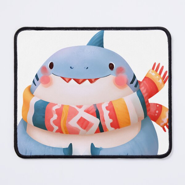 Item preview, Cute Baby Shark Wearing Winter Scarf Sticker designed and sold by AMIDATORA.
