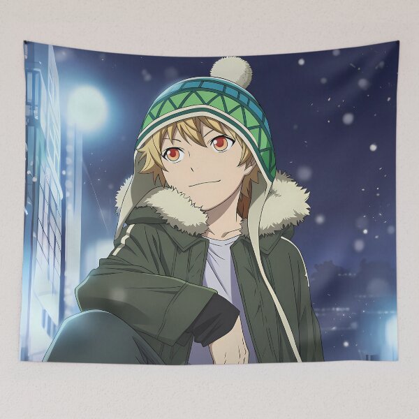 Item preview, Yukine Noragami Snowy City Beanie Winter Night Mood designed and sold by MicaheHaffner.