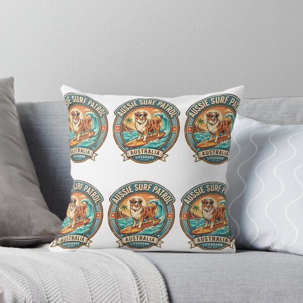 Item preview, Aussie Surf Patrol Board Surfer Ocean Dog designed and sold by PictoVibe.