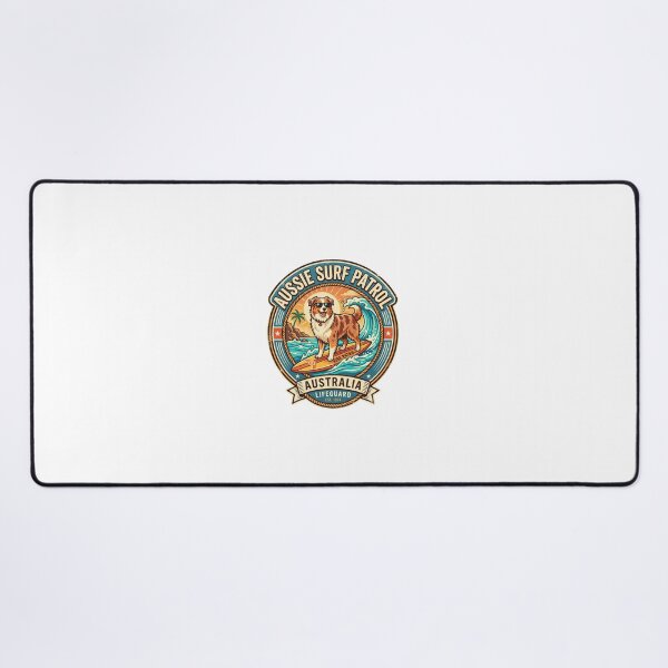 Item preview, Aussie Surf Patrol Board Surfer Ocean Dog designed and sold by PictoVibe.