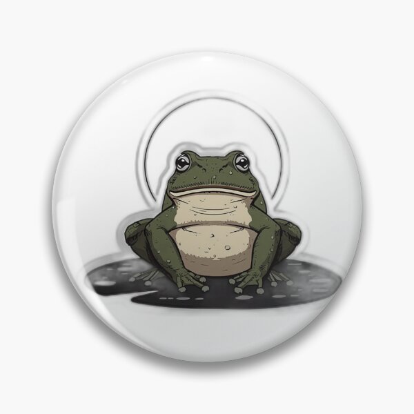 Item preview, Moonlit Lotus Frog — Japanese Zen Art designed and sold by Tokyo Neo Noir Collective .