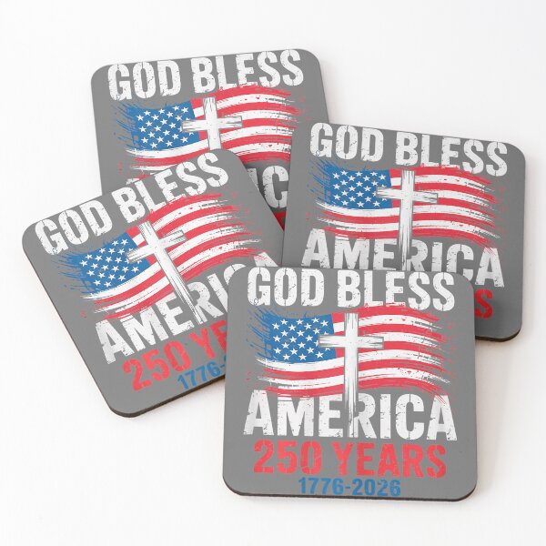Item preview, God Bless America 1776 2026 250 Years Christian Cross Flag designed and sold by KristineLi.