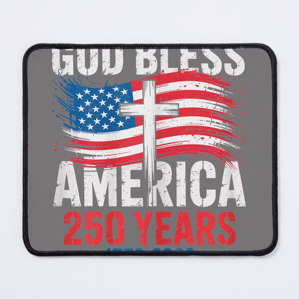 Item preview, God Bless America 1776 2026 250 Years Christian Cross Flag designed and sold by KristineLi.