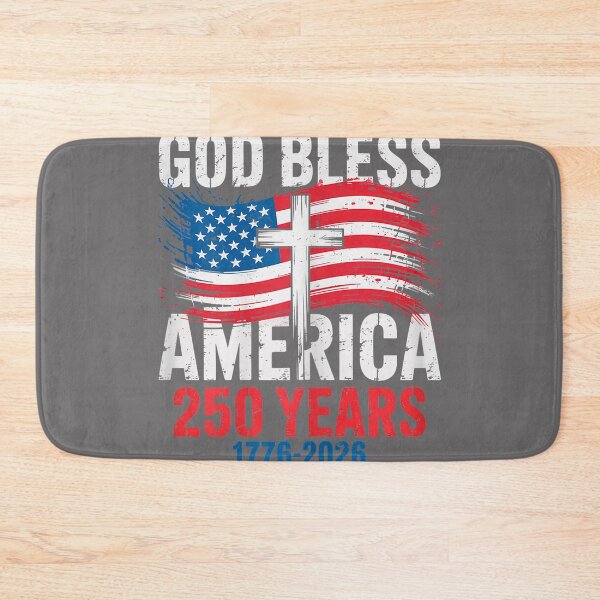 Item preview, God Bless America 1776 2026 250 Years Christian Cross Flag designed and sold by KristineLi.