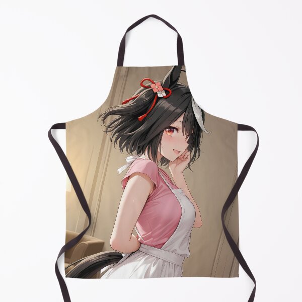 Item preview, Kitasan Black Uma Musume Pink Apron Side Glance designed and sold by MicaheHaffner.