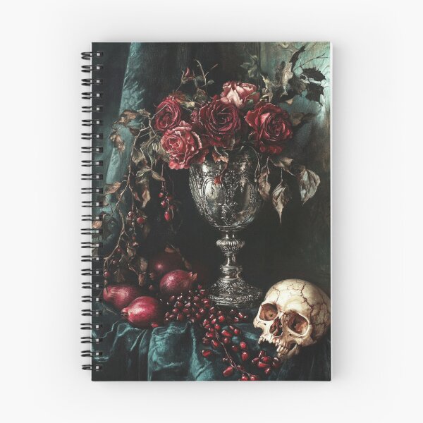 Item preview, Gothic Still Life Art | Dark Floral Skull Print designed and sold by GSizzle1.