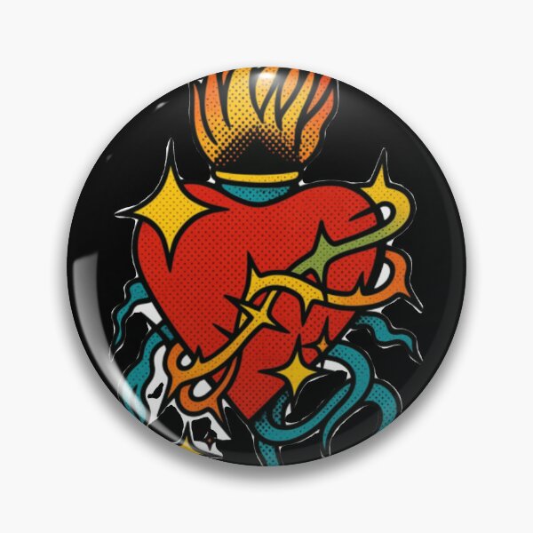 Item preview, Classic Sacred Heart Traditional Tattoo Flash Art designed and sold by Ideniquo.