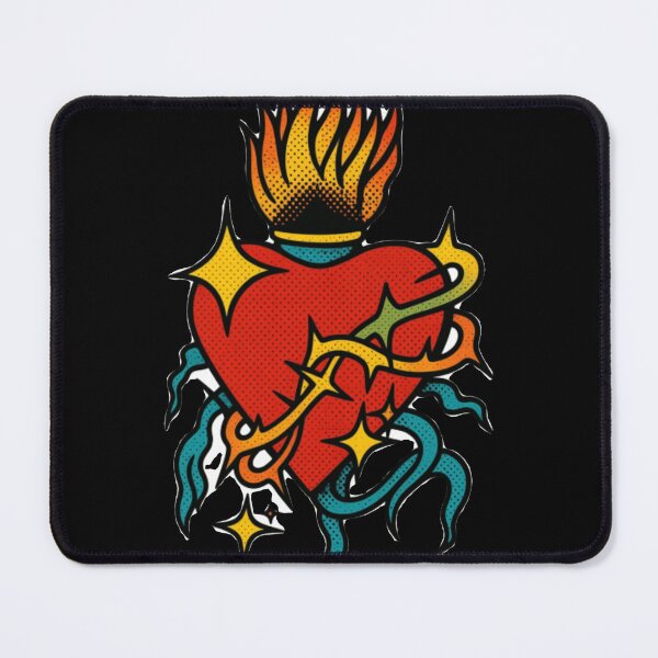 Item preview, Classic Sacred Heart Traditional Tattoo Flash Art designed and sold by Ideniquo.