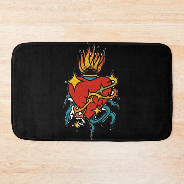 Item preview, Classic Sacred Heart Traditional Tattoo Flash Art designed and sold by Ideniquo.