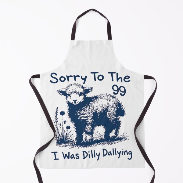 Item preview, Sorry To The 99 I Was Dilly Dallying Funny Lamb Vintage Illustration designed and sold by haitrieuic96.