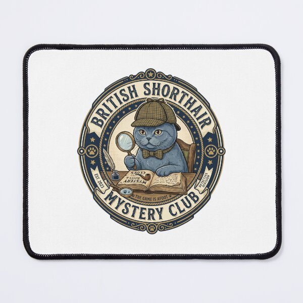 Item preview, British Shorthair Mystery Club Detective True Crime Cat designed and sold by PictoVibe.