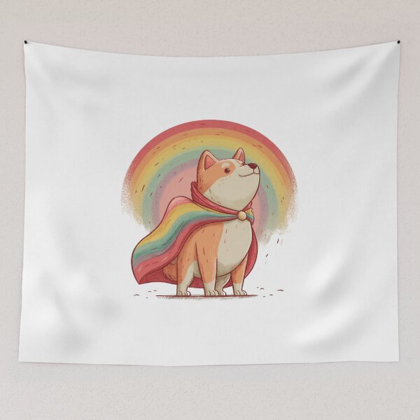 Item preview, Pride Shiba Inu Rainbow Cape Cute LGBTQ Dog designed and sold by Pride_Prints.