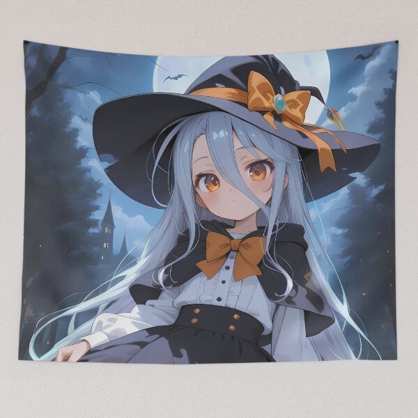 Item preview, Shiro No Game No Life Moonlit Halloween Pumpkin Forest designed and sold by MicaheHaffner.