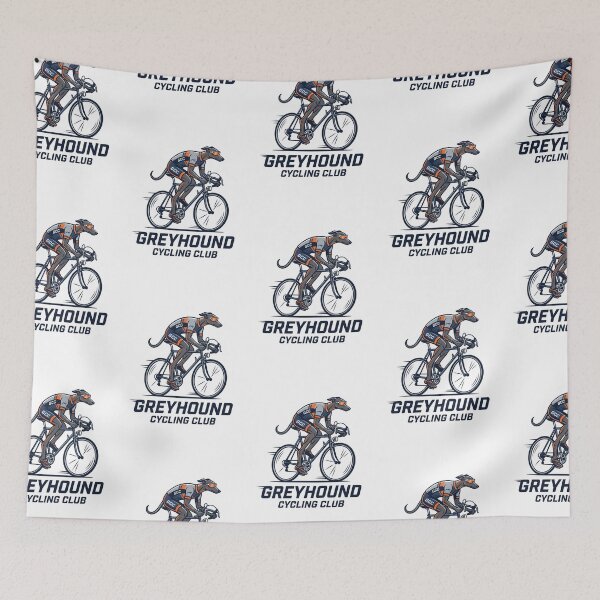 Item preview, Greyhound Cycling Club Road Bicycle Racer Dog designed and sold by PictoVibe.