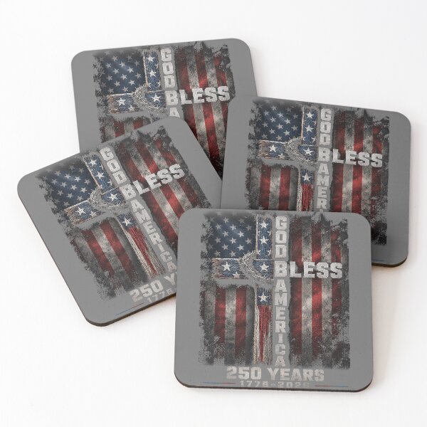 Item preview, God Bless America 250 Years 1776 2026 Christian Cross Flag men designed and sold by KristineLi.