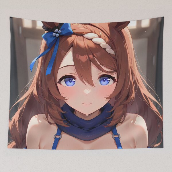 Item preview, Super Creek Uma Musume Pretty Derby Blue Dress Soft Smile designed and sold by MicaheHaffner.