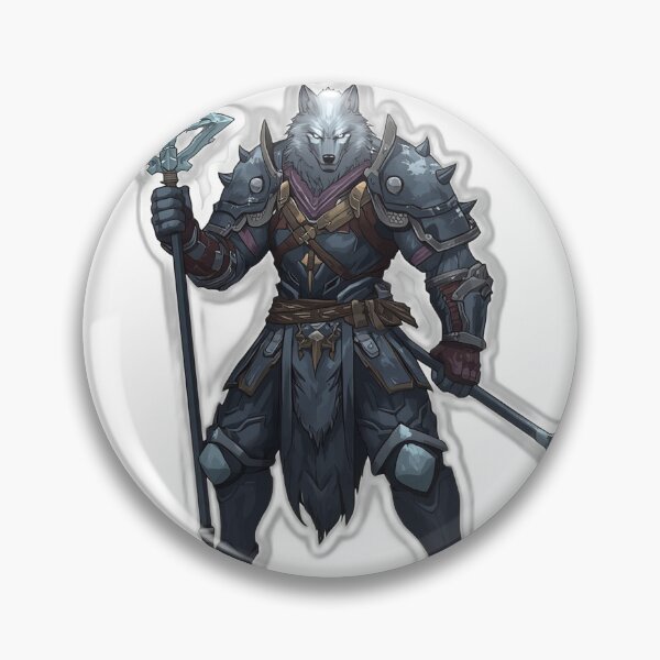 Item preview, Frost Fang Wolf Guardian — Japanese Warrior Art designed and sold by Tokyo Neo Noir Collective .