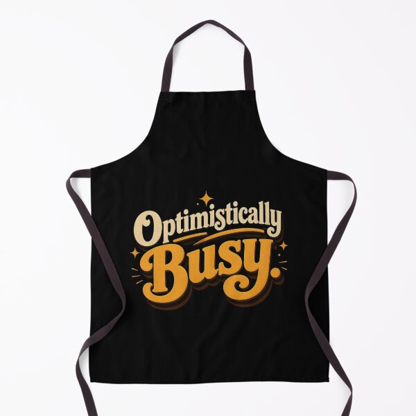 Item preview, Optimistically Busy. | Funny Productivity Retro Typography designed and sold by Irene Catchmind.