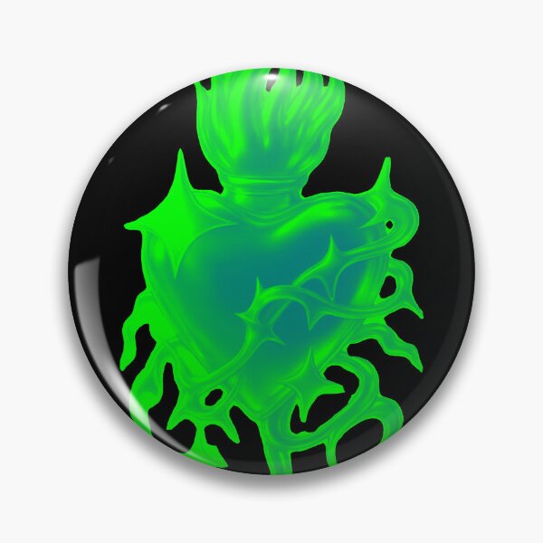 Item preview, Acid Green Neon Sacred Heart Cyber Rave Art designed and sold by Ideniquo.