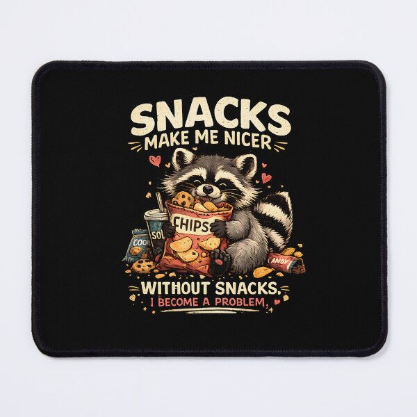 Item preview, Snacks Make Me Nicer Raccoon Design | Funny Snack Lover Trash Panda Meme Gift designed and sold by Lina Caro.