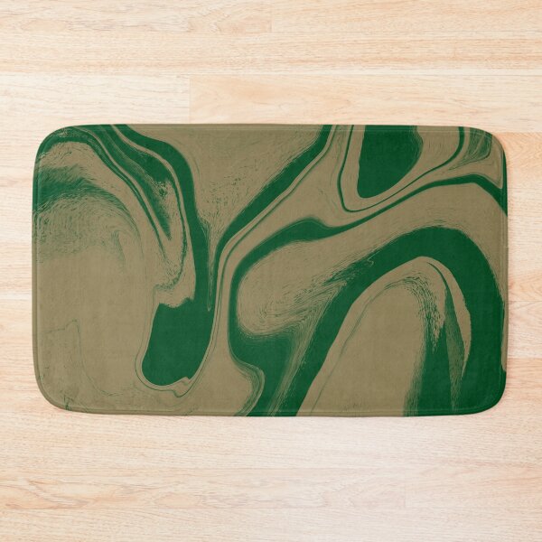 Item preview, Emerald and Sand Beige Fluid Marble - Earthy Abstract designed and sold by CaramelCo.