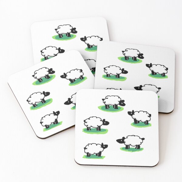 Item preview, Counting Sheep Cute Fluffy Lamb Flock Art designed and sold by Aryvisual.
