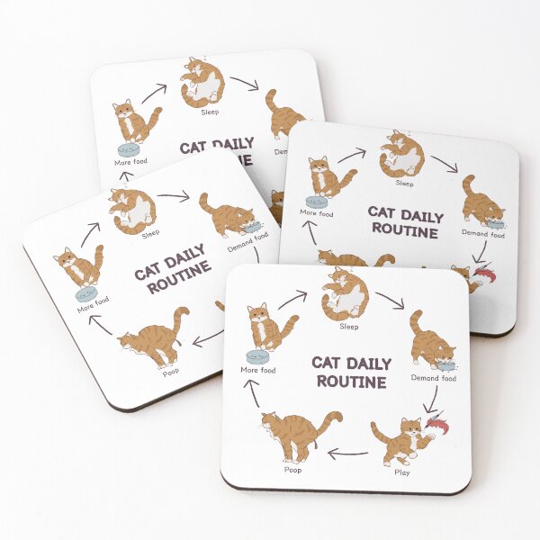 Item preview, Cat Daily Routine designed and sold by Amberein.