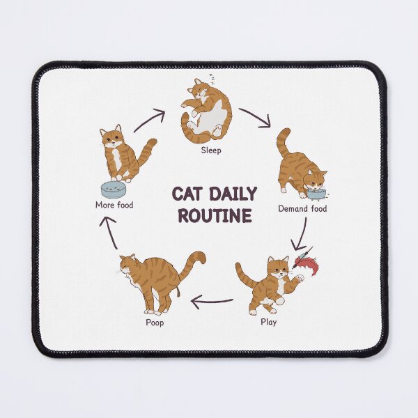 Item preview, Cat Daily Routine designed and sold by Amberein.