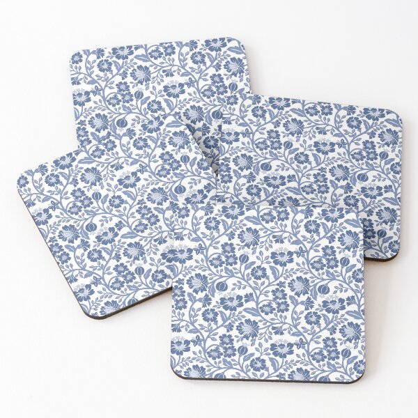 Item preview, flower blue pattern designed and sold by pksart1.