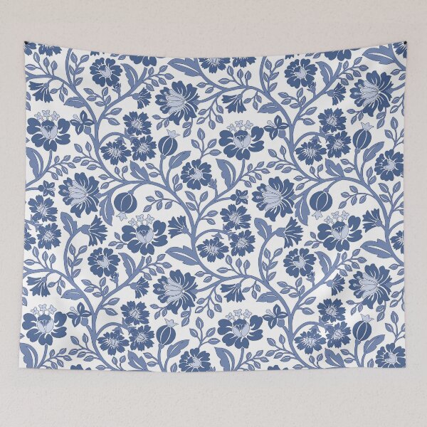 Item preview, flower blue pattern designed and sold by pksart1.