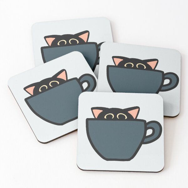 Item preview, Liquid Black Cat in Cup designed and sold by Deep Descent.