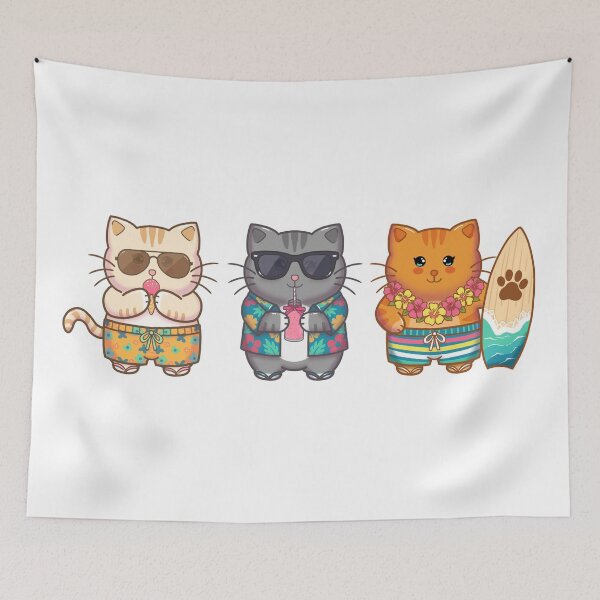 Item preview, Cute triplet Kittens at The Beach  designed and sold by Hello-Cuties.