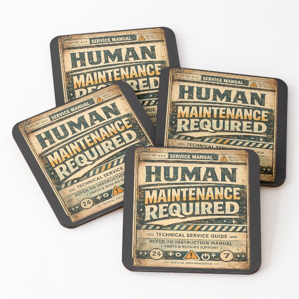 Item preview, Human Maintenance Required - Funny Exhausted Worker Design designed and sold by JustResultsCo.