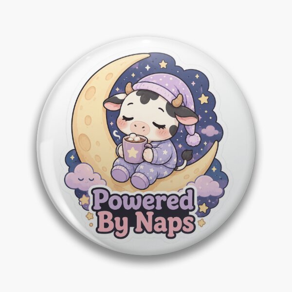 Item preview, Powered By Naps Cow Shirt | Cute Sleepy Cow Pajama Moon Kawaii Sleep Lover Gift designed and sold by MrDev.