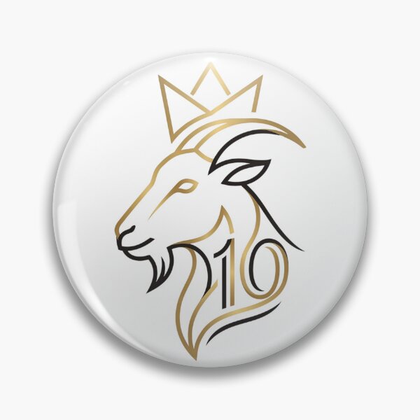 Item preview, Minimalist Gold GOAT 10 Crown Modern Soccer Art designed and sold by pattman.