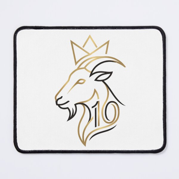 Item preview, Minimalist Gold GOAT 10 Crown Modern Soccer Art designed and sold by pattman.