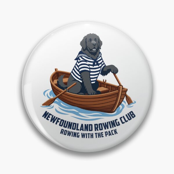 Item preview, Newfoundland Rowing Club Kayak Sailor Boat Dog designed and sold by PictoVibe.