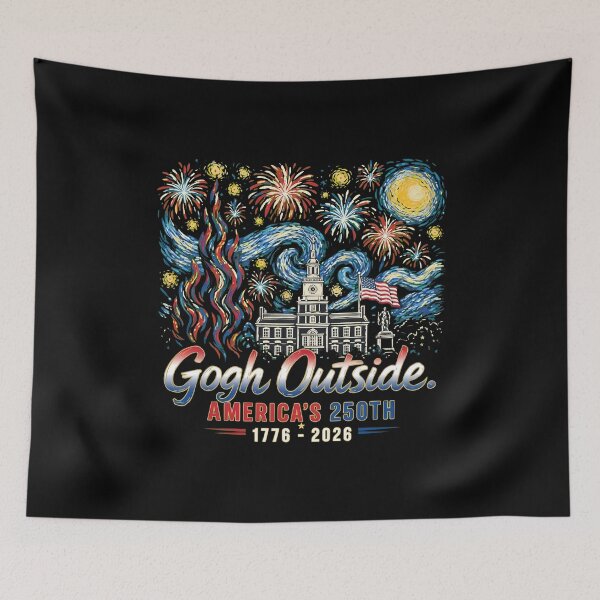Item preview, Gogh Outside America's 250th 1776 2026 Starry Night USA designed and sold by gre-good-sweet.