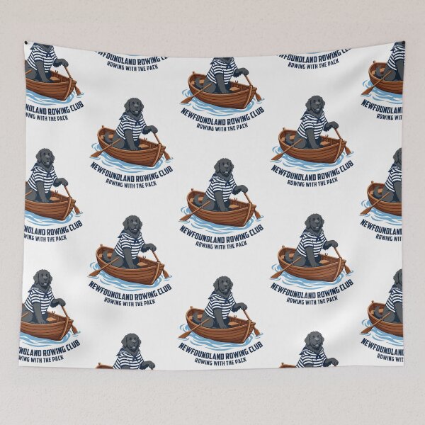 Item preview, Newfoundland Rowing Club Kayak Sailor Boat Dog designed and sold by PictoVibe.